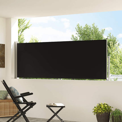 Infällbar sidomarkis 100x300 cm svart