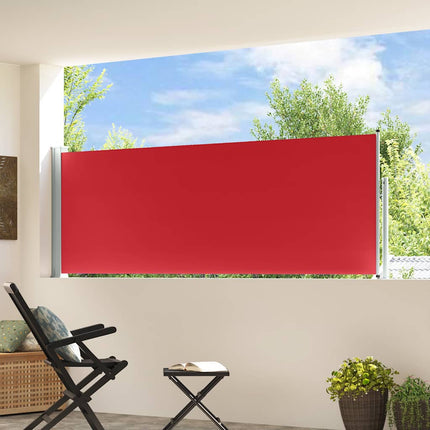 Infällbar sidomarkis 100x300 cm röd