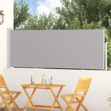 Infällbar sidomarkis 100x300 cm grå