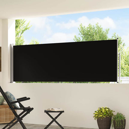 Infällbar sidomarkis 100x514 cm svart