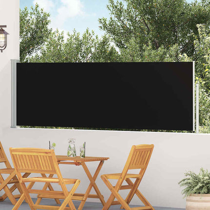 Infällbar sidomarkis 100x514 cm svart
