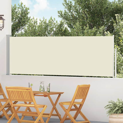 Infällbar sidomarkis 100x500 cm gräddvit