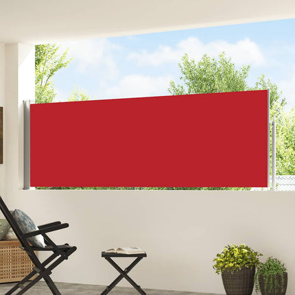 Infällbar sidomarkis 100x500 cm röd