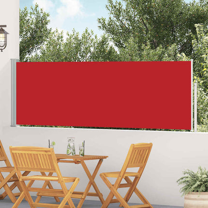 Infällbar sidomarkis 100x500 cm röd