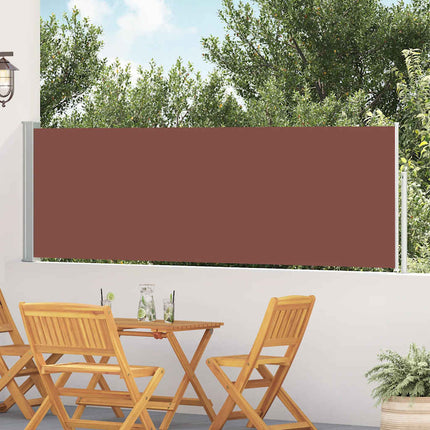 Infällbar sidomarkis 100x500 cm brun