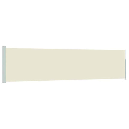 Infällbar sidomarkis 120x500 cm gräddvit