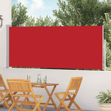 Infällbar sidomarkis 120x500 cm röd