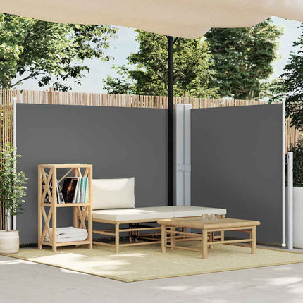 Infällbar sidomarkis antracit 140x600 cm