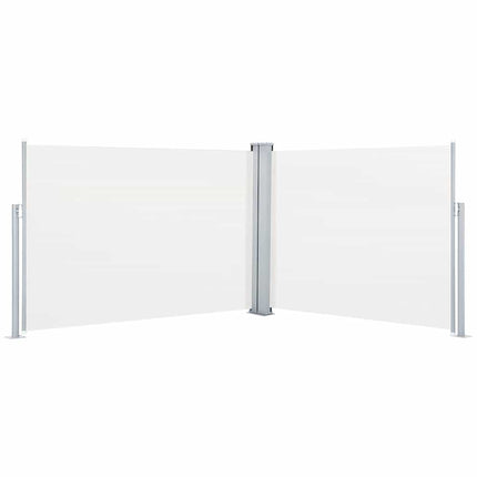 Infällbar sidomarkis gräddvit 120x1000 cm