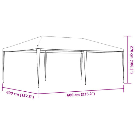 Professionellt partytält 4x6 m antracit 90 g/m²