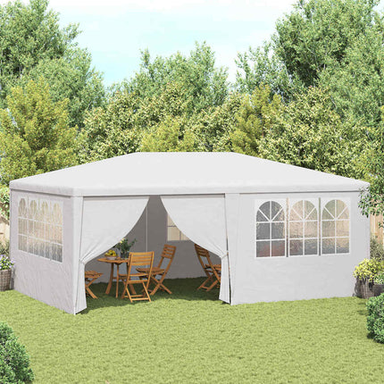 Professionellt partytält med väggar 4x6 m vit 90 g/m²