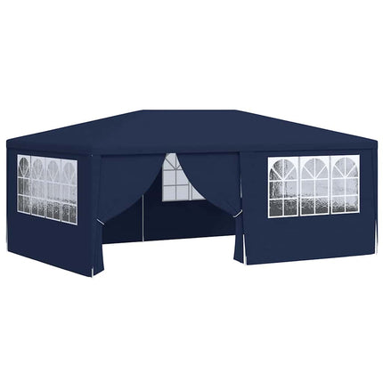 Professionellt partytält med väggar 4x6 m blå 90 g/m²