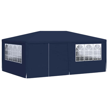 Professionellt partytält med väggar 4x6 m blå 90 g/m²