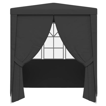 Professionellt partytält med väggar 2x2 m antracit 90 g/m²