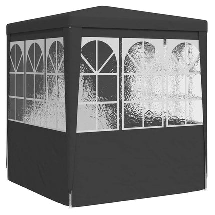 Professionellt partytält med väggar 2x2 m antracit 90 g/m²