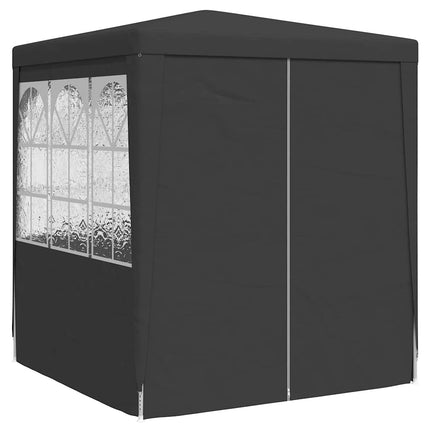 Professionellt partytält med väggar 2,5x2,5 m antracit 90 g/m²