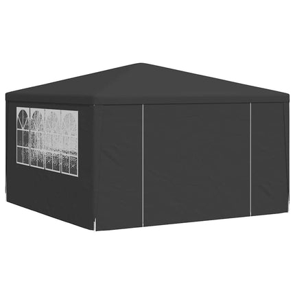 Professionellt partytält med väggar 4x4 m antracit 90 g/m²