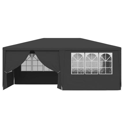 Professionellt partytält med väggar 4x6 m antracit 90 g/m²