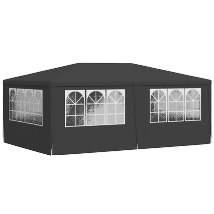 Professionellt partytält med väggar 4x6 m antracit 90 g/m²