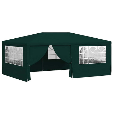 Professionellt partytält med väggar 4x6 m grön 90 g/m²