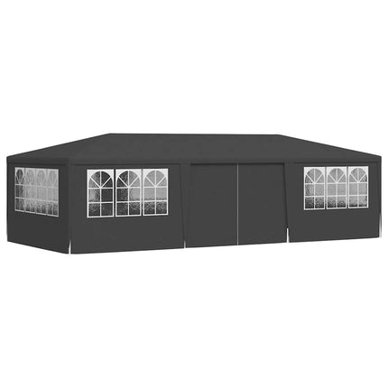 Professionellt partytält med väggar 4x9 m antracit 90 g/m²