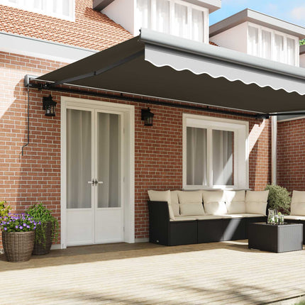 Manuell Markisram 4,5 x 3 m Antracit Pulverlackerad aluminium