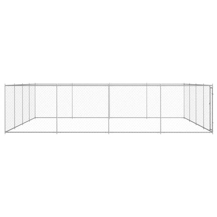 Hundgård för utomhusbruk galvaniserat stål 760x760x185 cm
