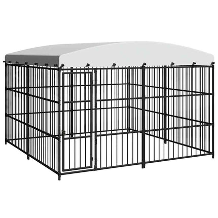 Hundgård för utomhusbruk med tak 300x300x210 cm