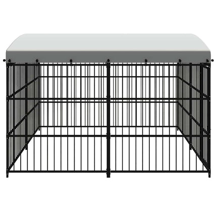 Hundgård för utomhusbruk med tak 300x300x210 cm