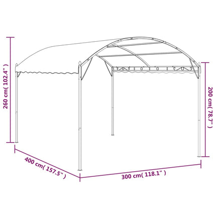 Paviljong 3x4 m antracit