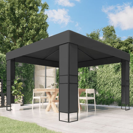 Paviljong med dubbeltak 3x3 m antracit