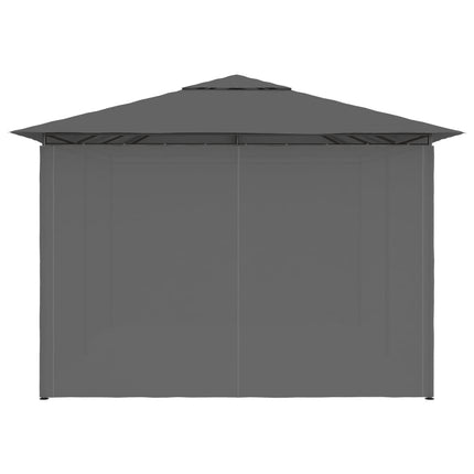 Paviljong med draperier 4x3 m antracit