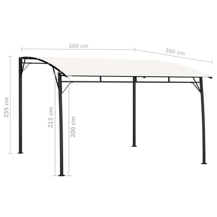 Paviljong 3x3x2,55 m gräddvit
