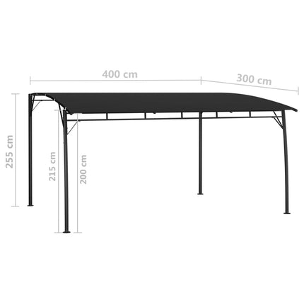 Paviljong 4x3x2,55 m antracit