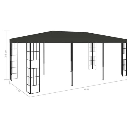 Paviljong 3x6 m antracit
