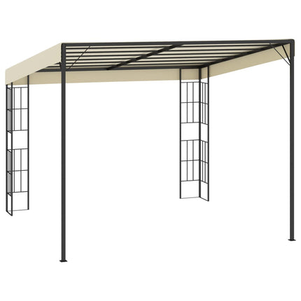 Väggmonterad paviljong 3x3 m gräddvit tyg