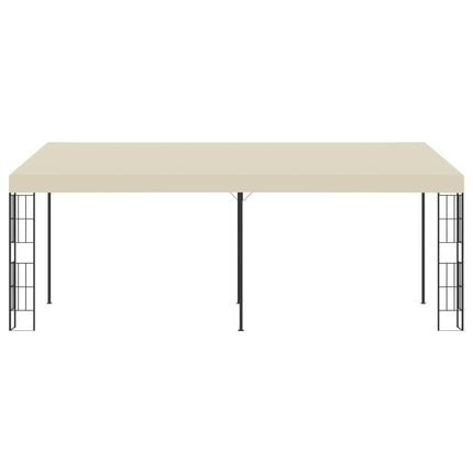 Väggmonterad paviljong 3x6 m gräddvit tyg