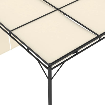 Trädgårdspaviljong med draperier 3x3x2,25m gräddvit