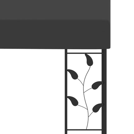 Väggmonterad paviljong 6x3x2,5 m antracit