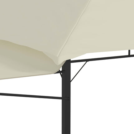 Paviljong med förlängda tak 3x3x2,75 m gräddvit 180 g/m²