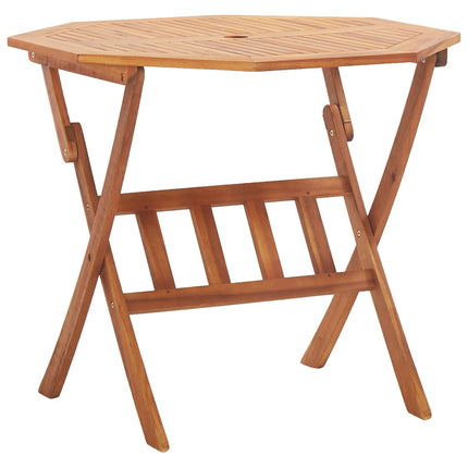 Hopfällbart trädgårdsbord 90x75 cm massivt akaciaträ