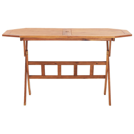 Hopfällbart trädgårdsbord 135x85x75 cm massivt akaciaträ