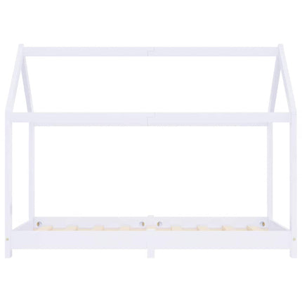 Barnsäng vit massiv furu 70x140 cm