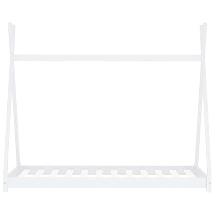 Barnsäng vit massiv furu 70x140 cm