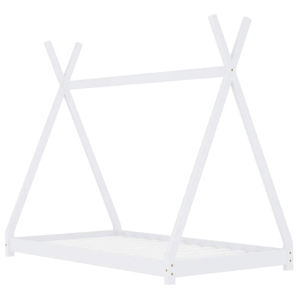 Barnsäng vit massiv furu 90x200 cm