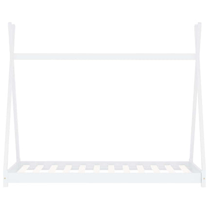 Barnsäng vit massiv furu 90x200 cm