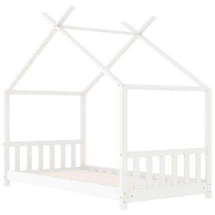 Barnsäng vit massiv furu 80x160 cm