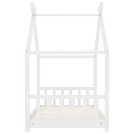 Barnsäng vit massiv furu 80x160 cm