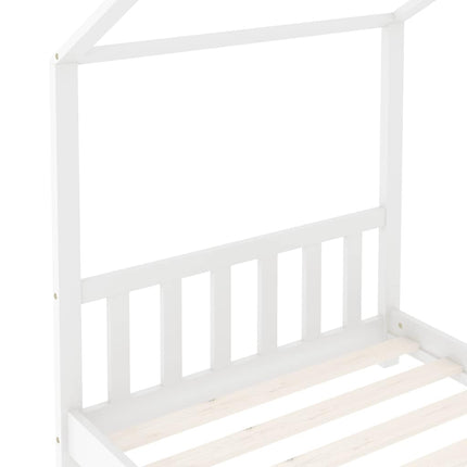 Barnsäng vit massiv furu 80x160 cm