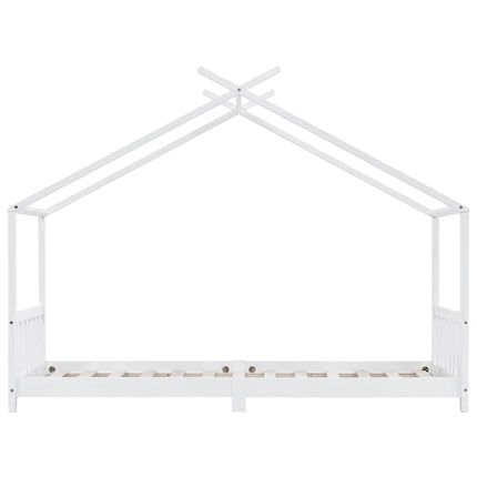 Barnsäng vit massiv furu 90x200 cm